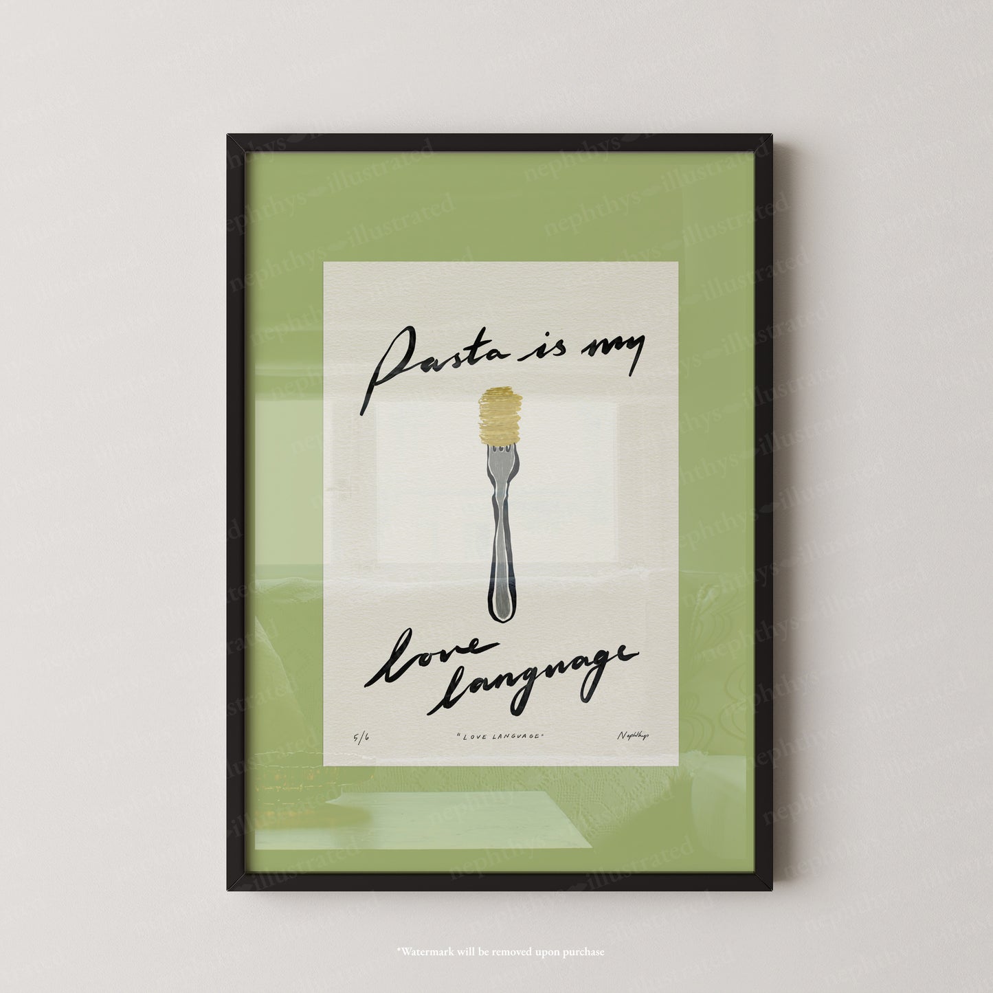 Pasta Is My Love Language Print