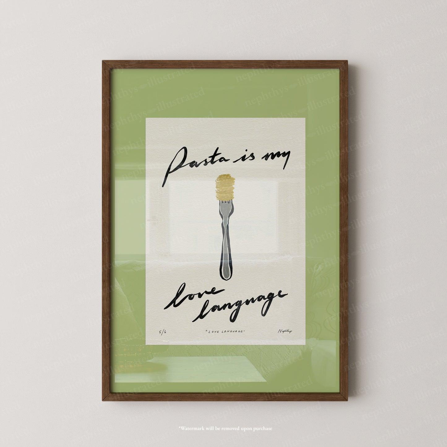 Pasta Is My Love Language Print