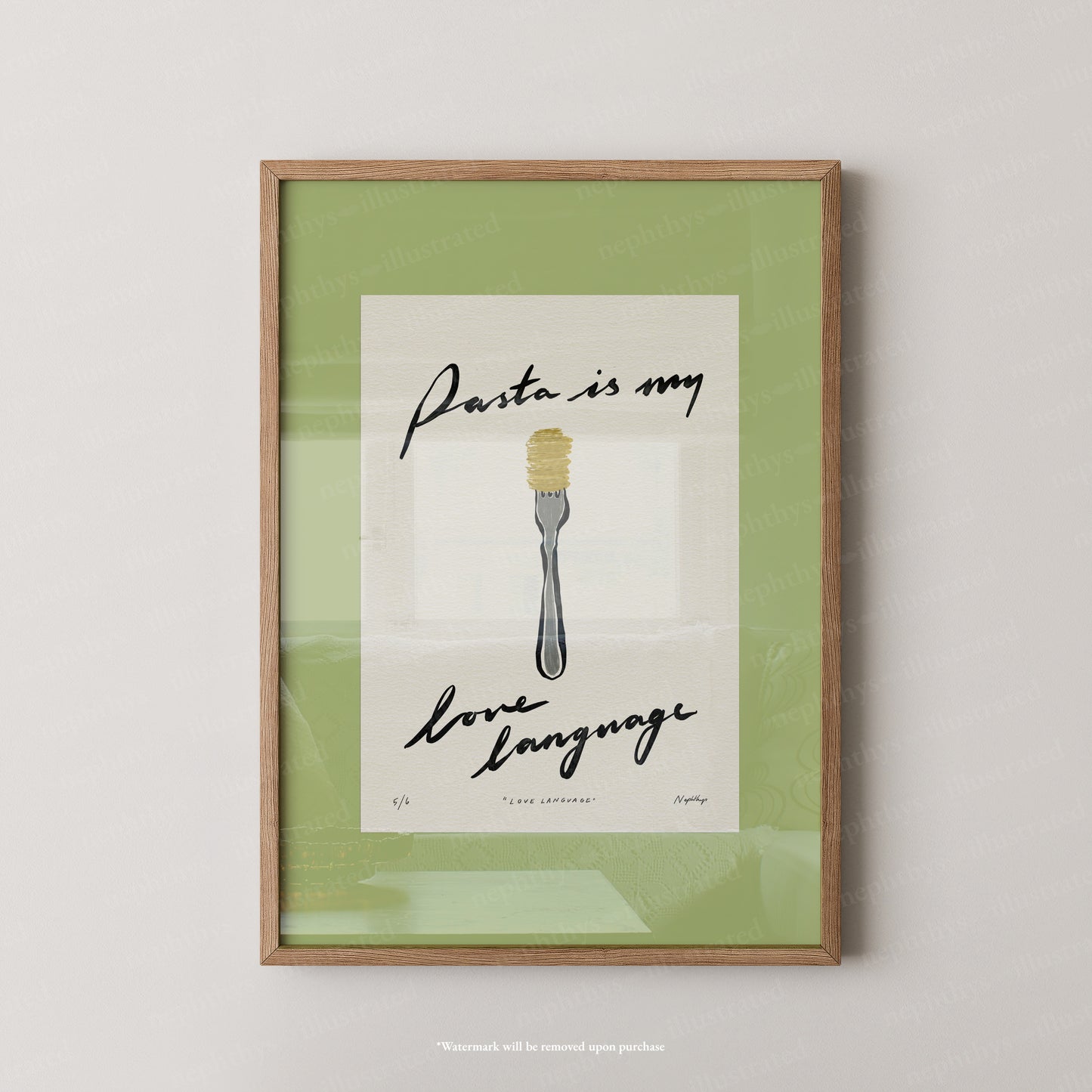 Pasta Is My Love Language Print