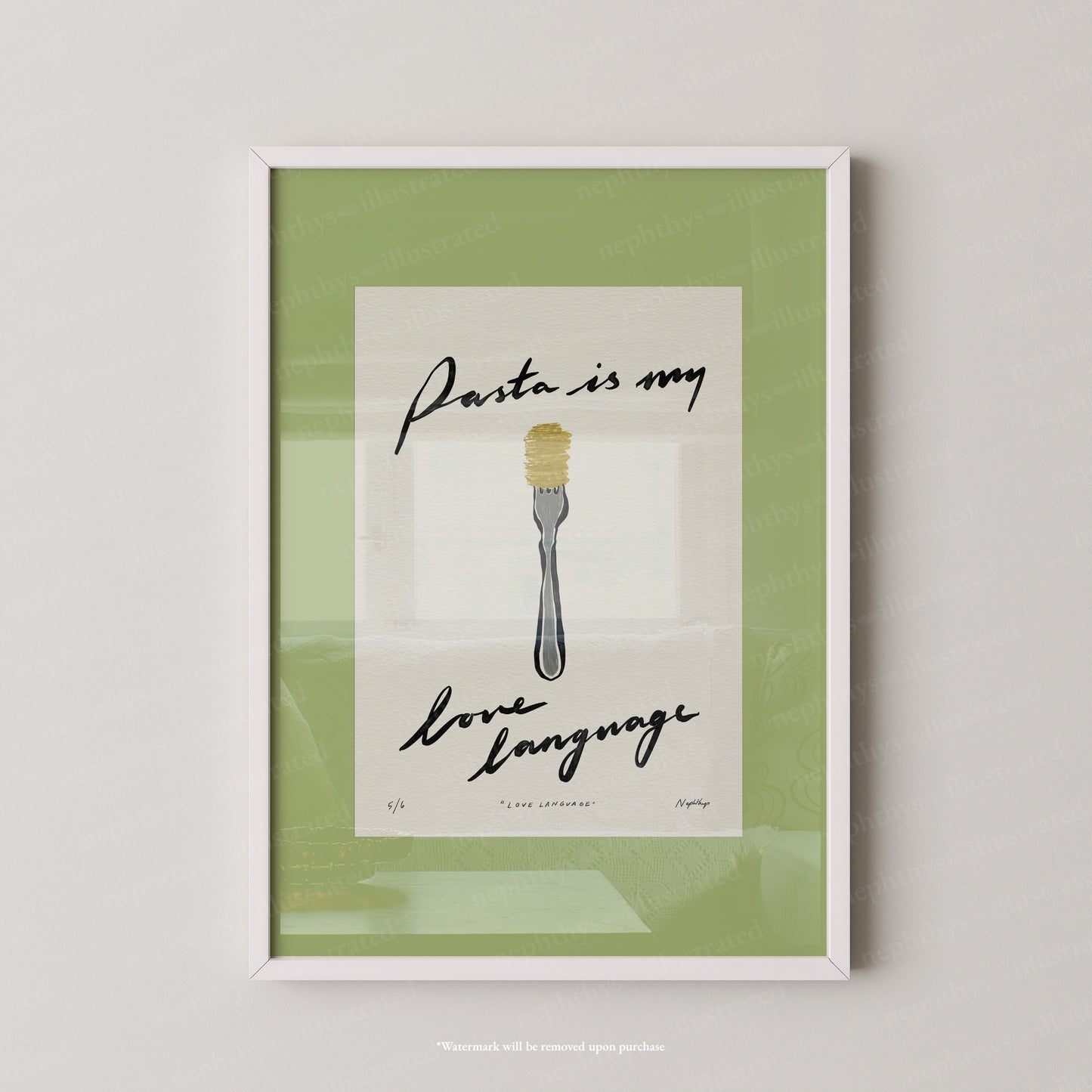Pasta Is My Love Language Print