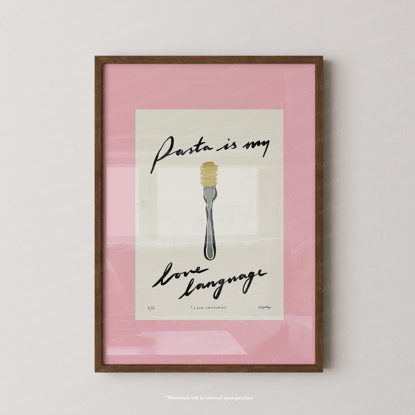 Pasta Is My Love Language Print