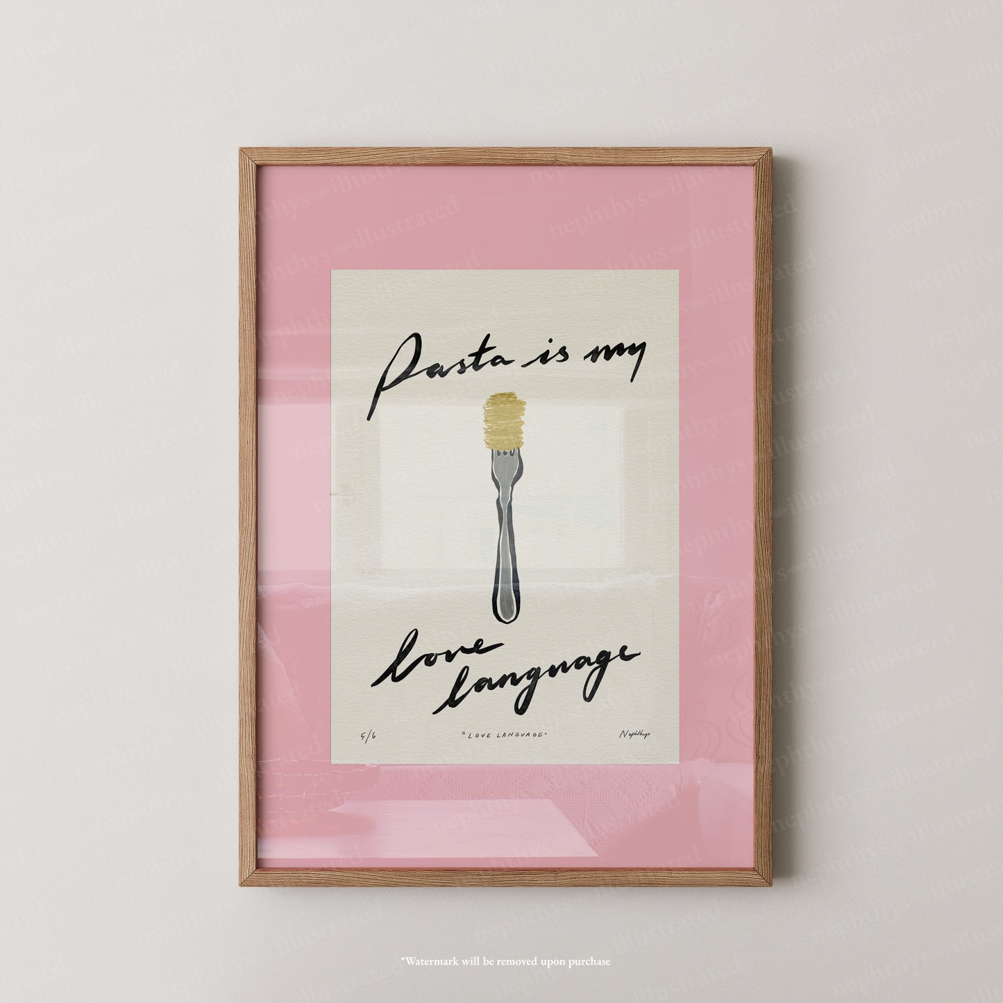Pasta Is My Love Language Print