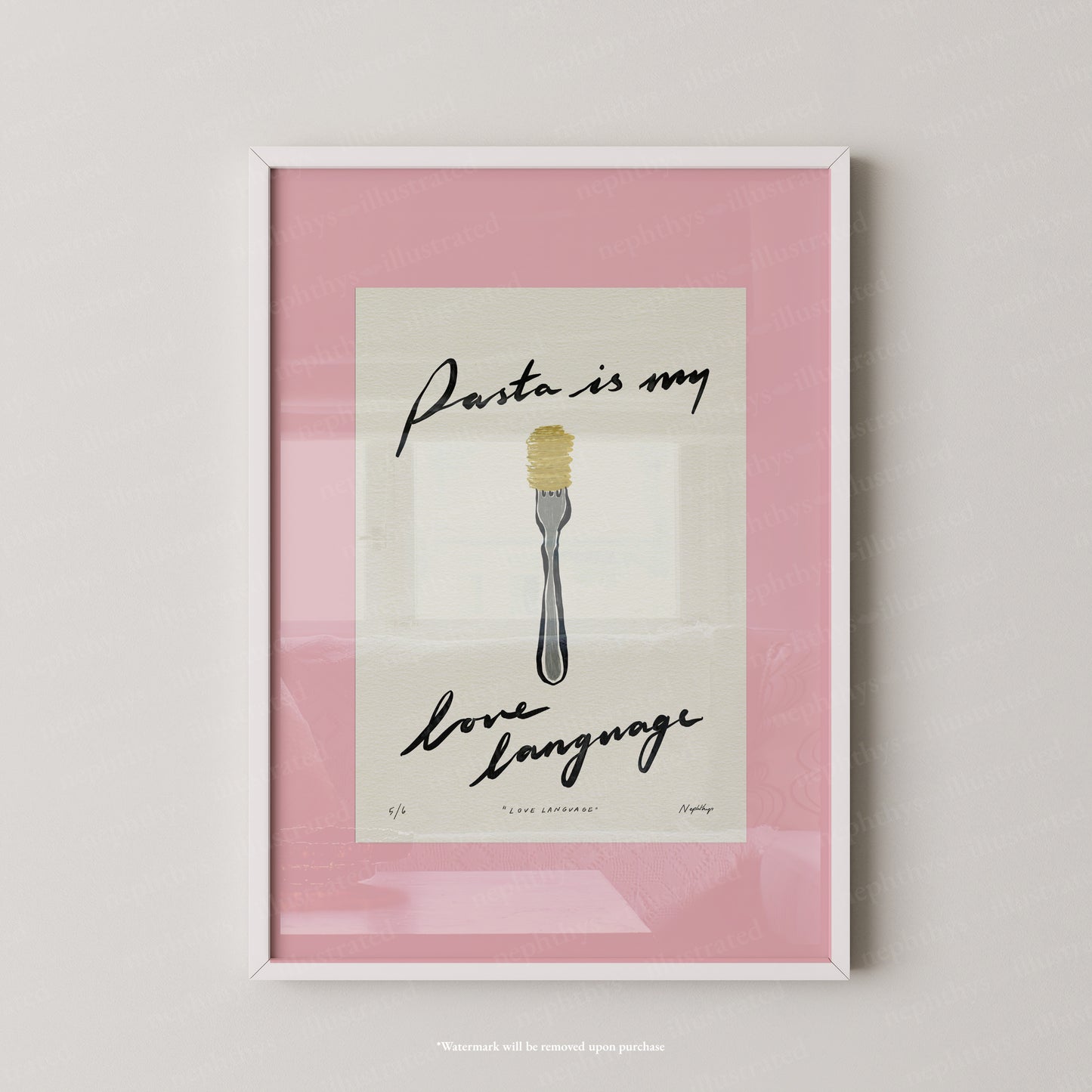 Pasta Is My Love Language Print