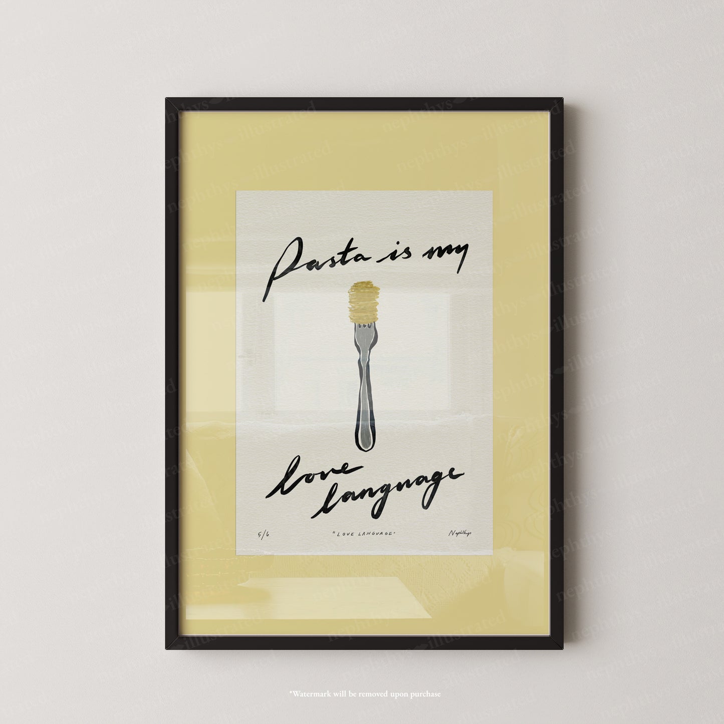 Pasta Is My Love Language Print