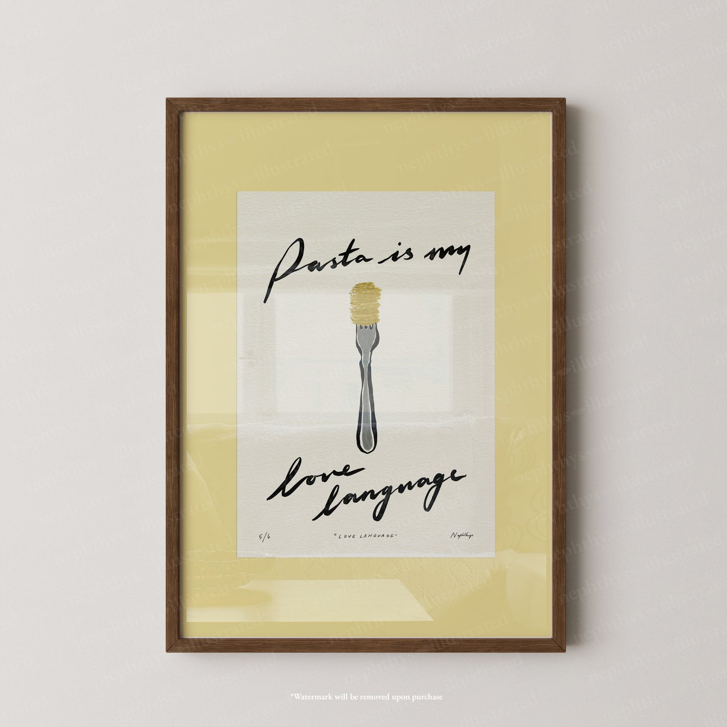 Pasta Is My Love Language Print