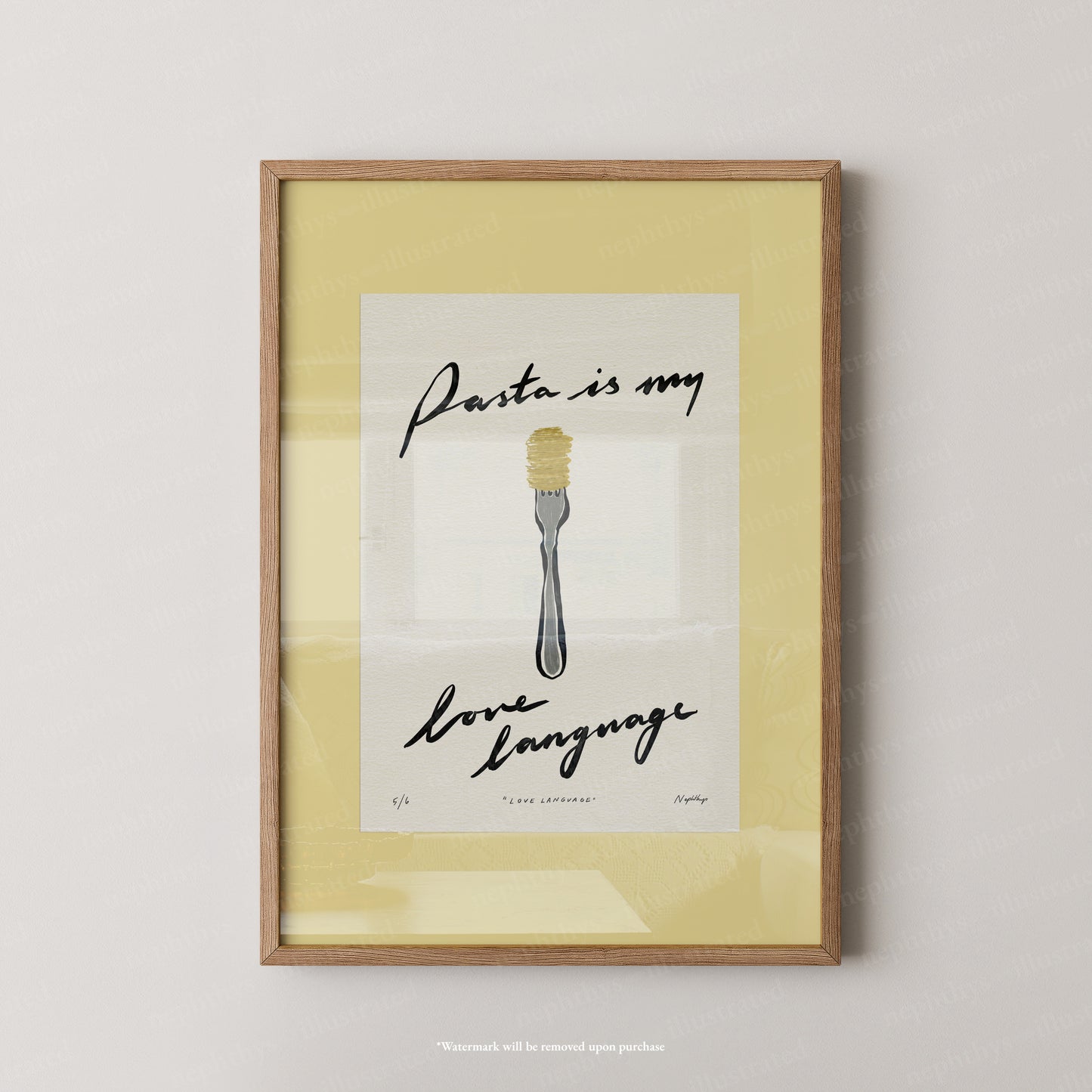 Pasta Is My Love Language Print