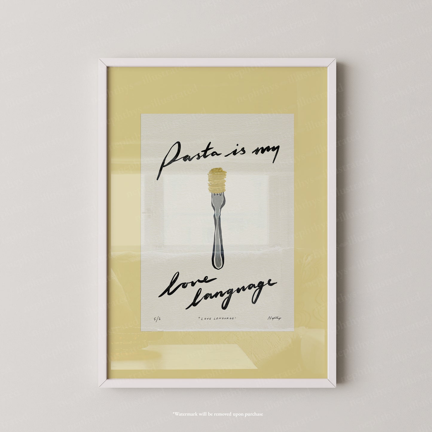 Pasta Is My Love Language Print