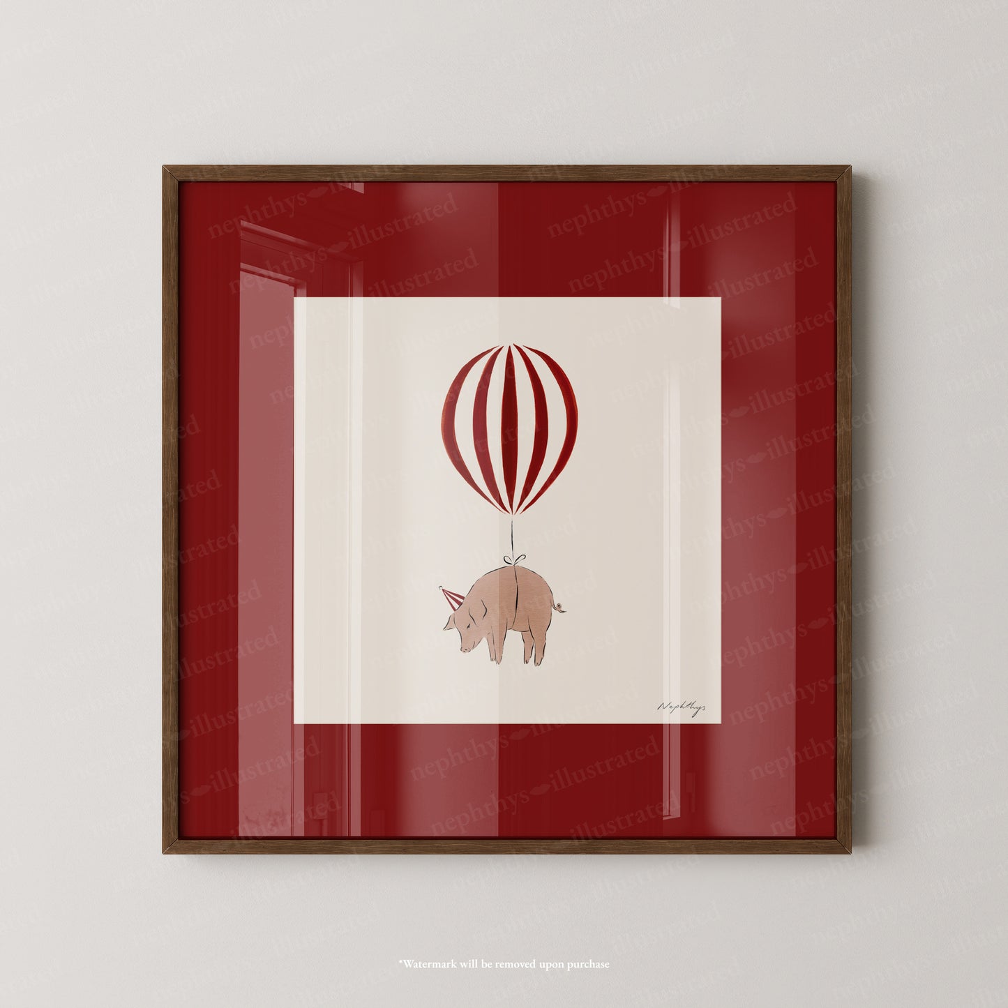Pig Balloon Personalised