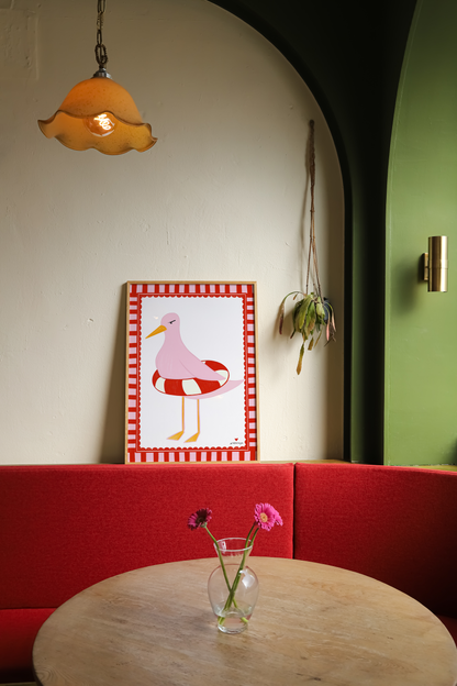 The Pink Seagull print