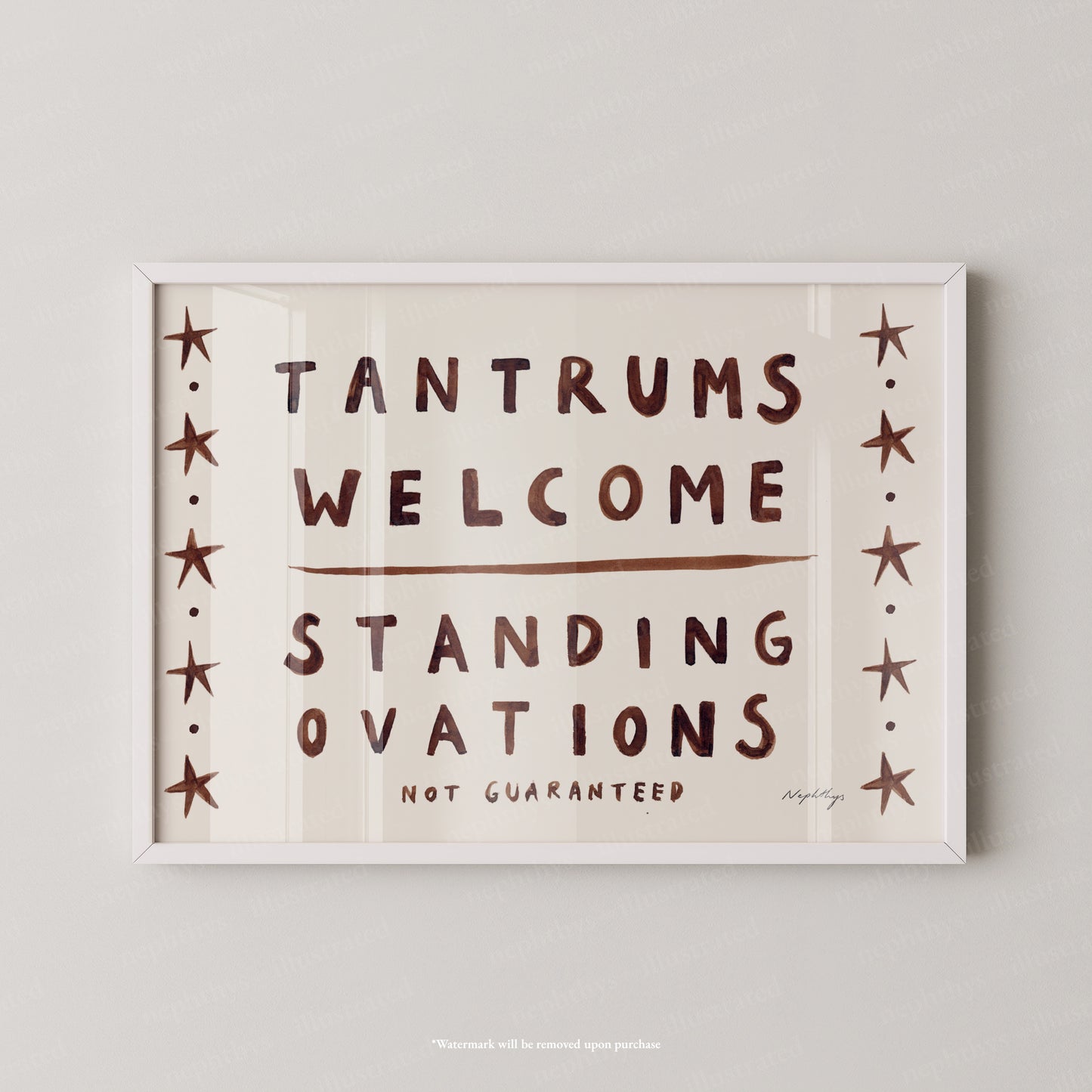 Tantrums welcome