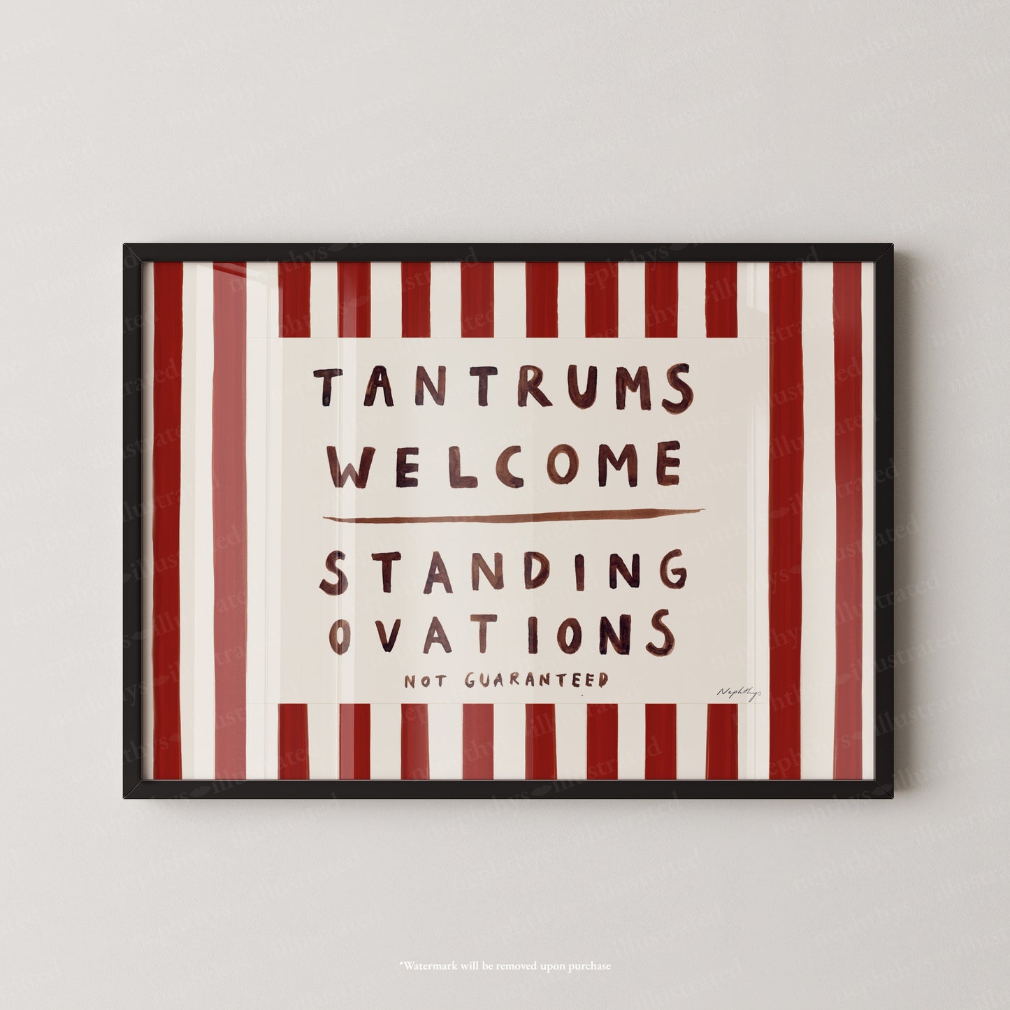 Tantrums welcome