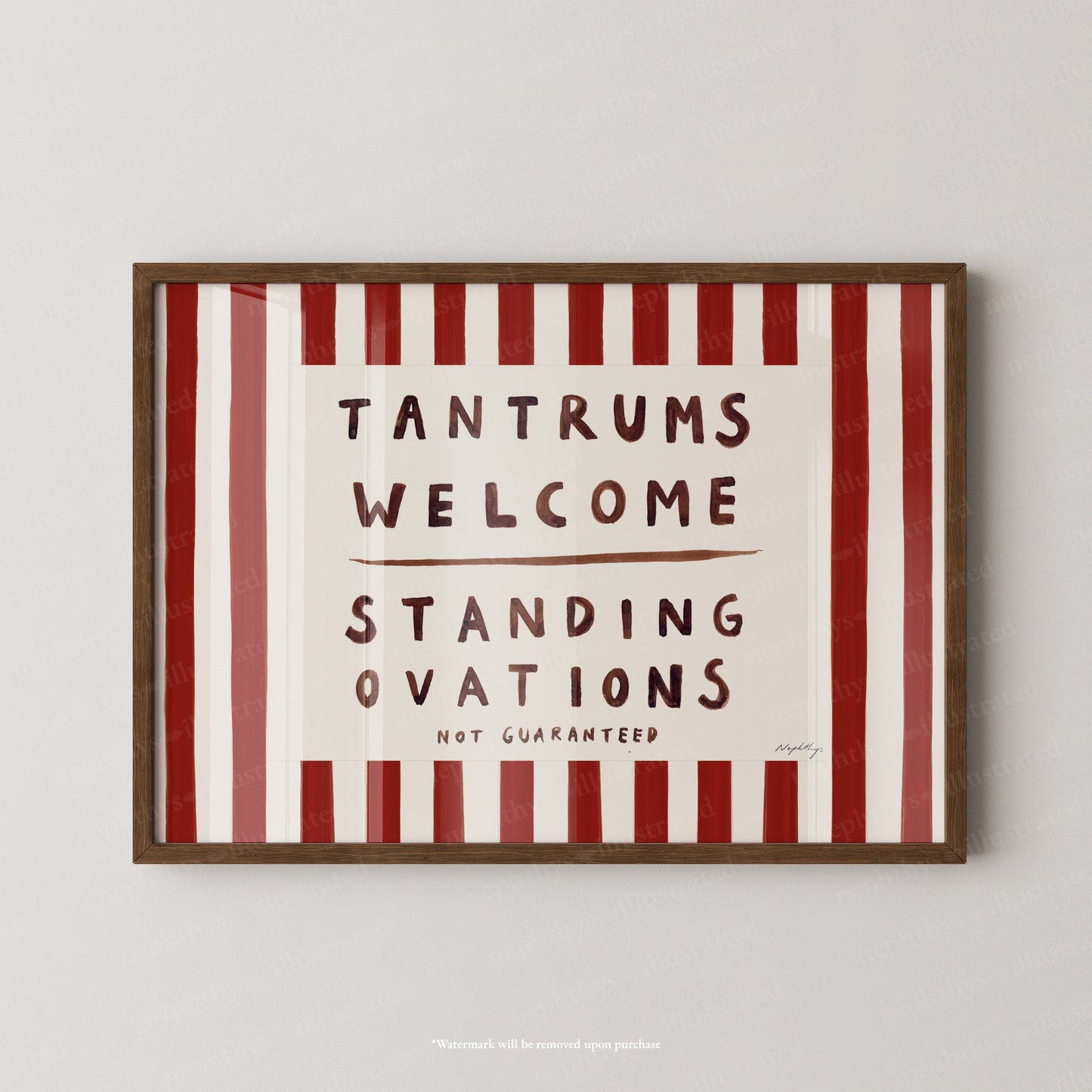 Tantrums welcome