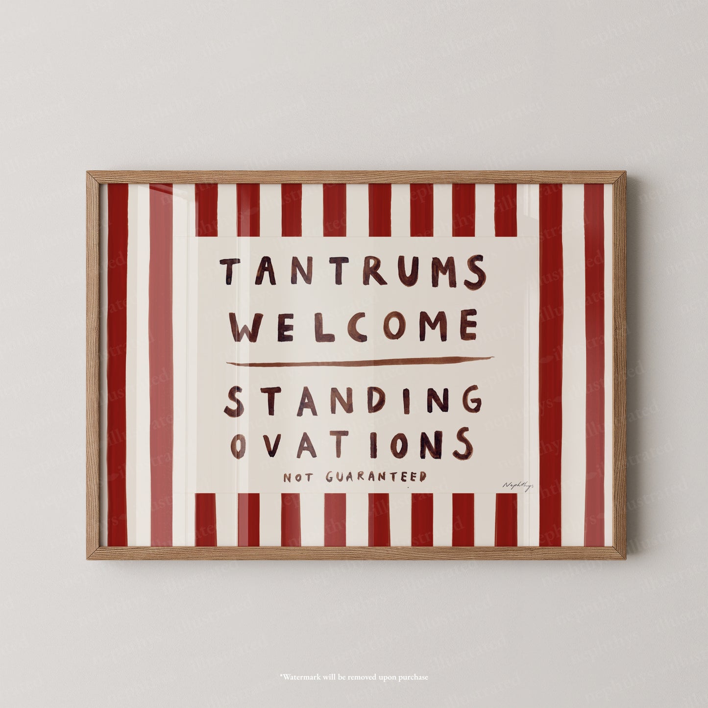 Tantrums welcome