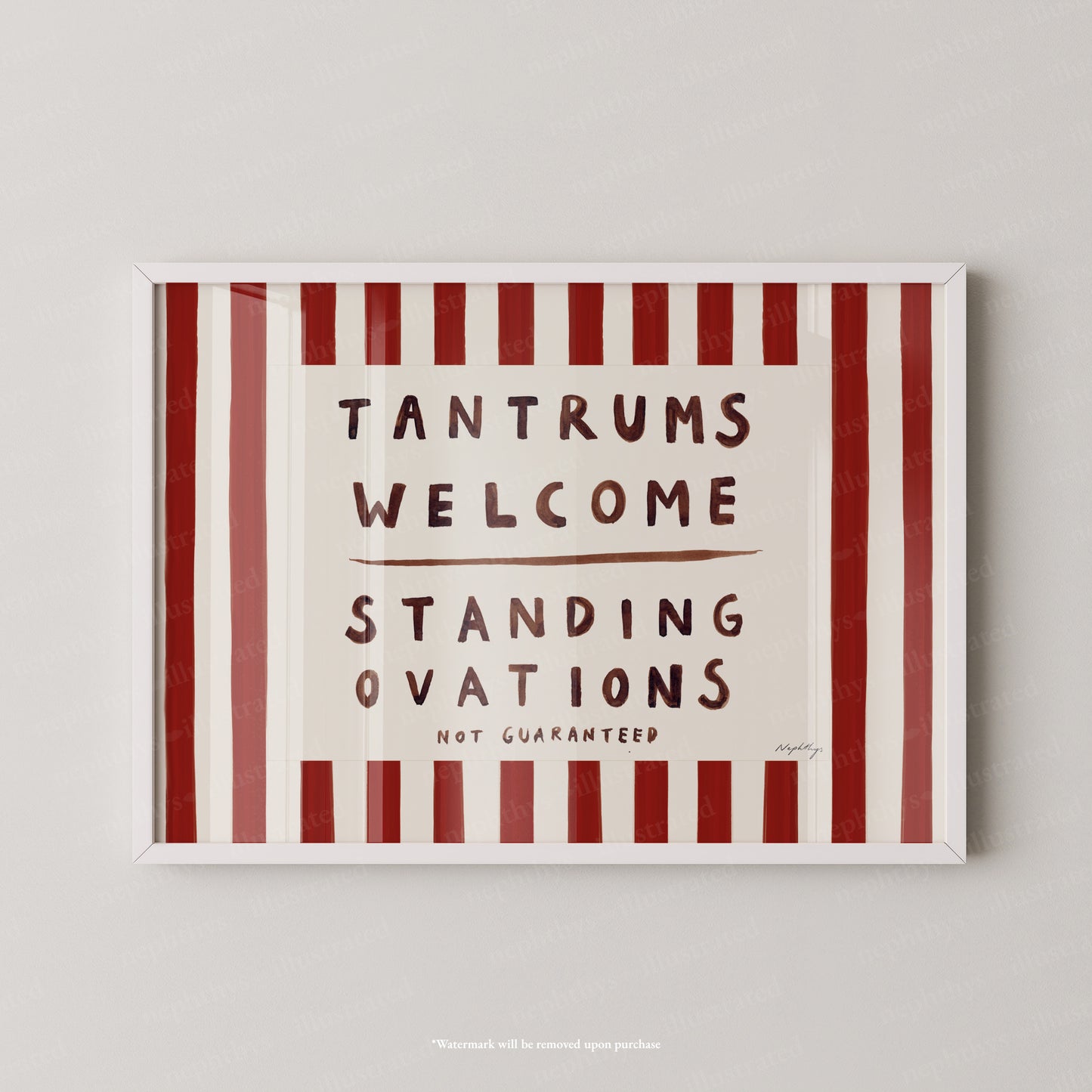 Tantrums welcome