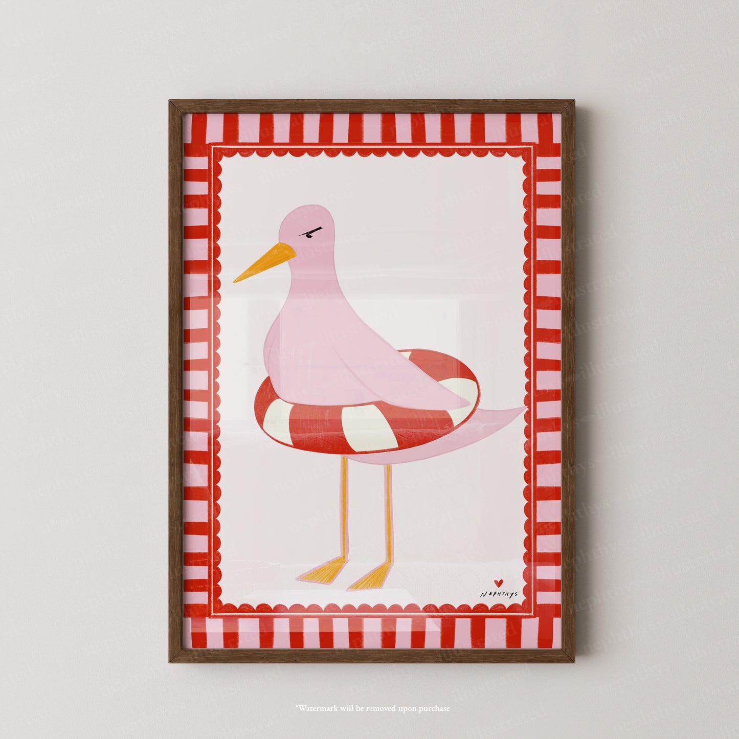 The Pink Seagull print