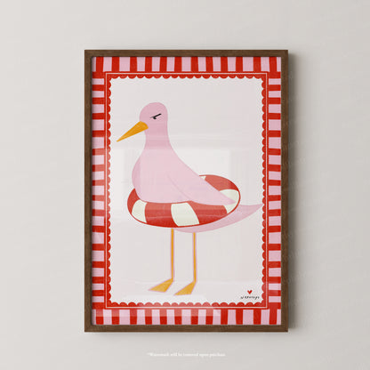 The Pink Seagull print