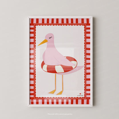 The Pink Seagull print