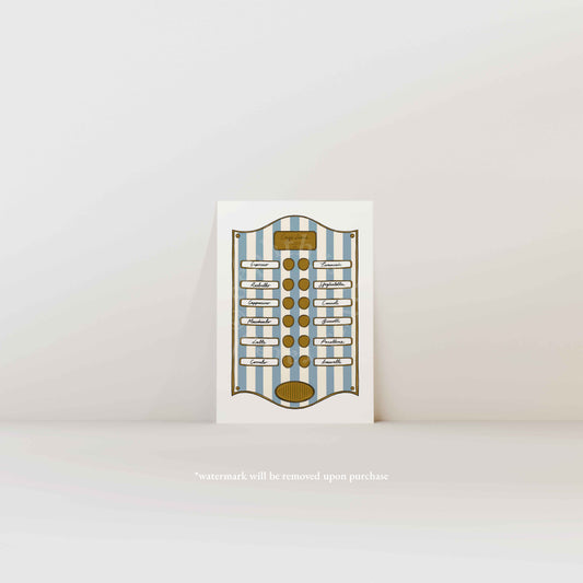 Caffe Lucia Blue Stripe