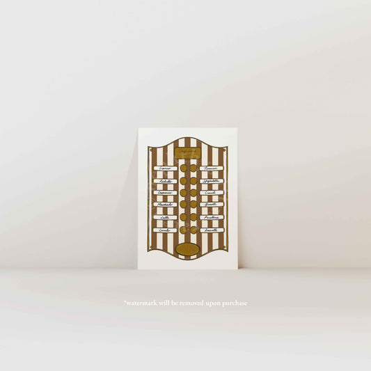 Caffe Lucia Brown Stripe