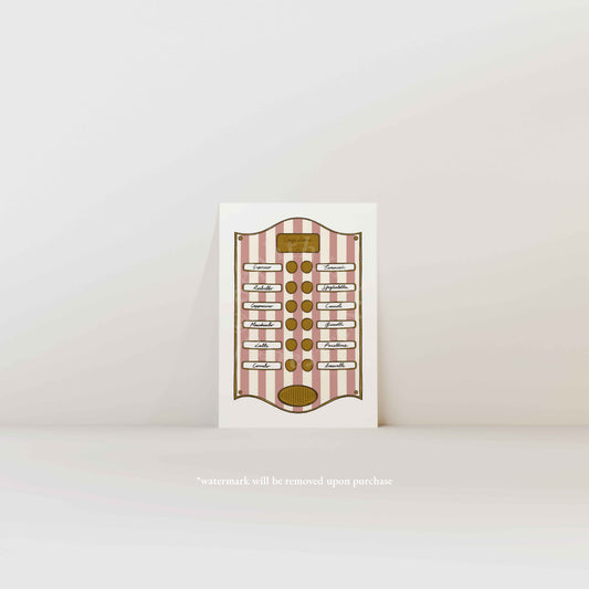 Caffe Lucia Pink Stripe