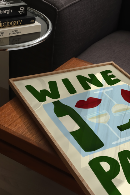 Wine Party - Cream Background