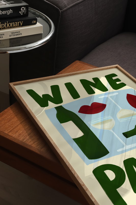 Wine Party - Cream Background