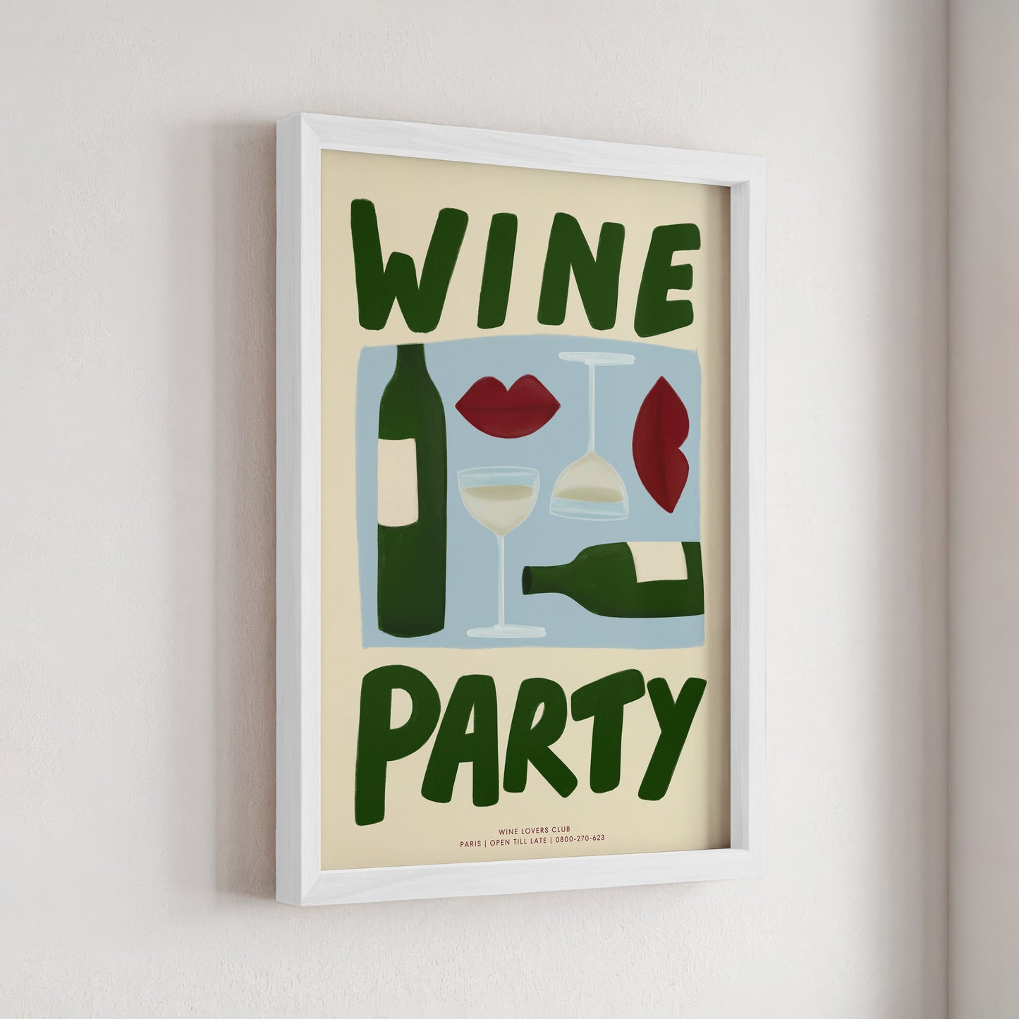 Wine Party - Cream Background