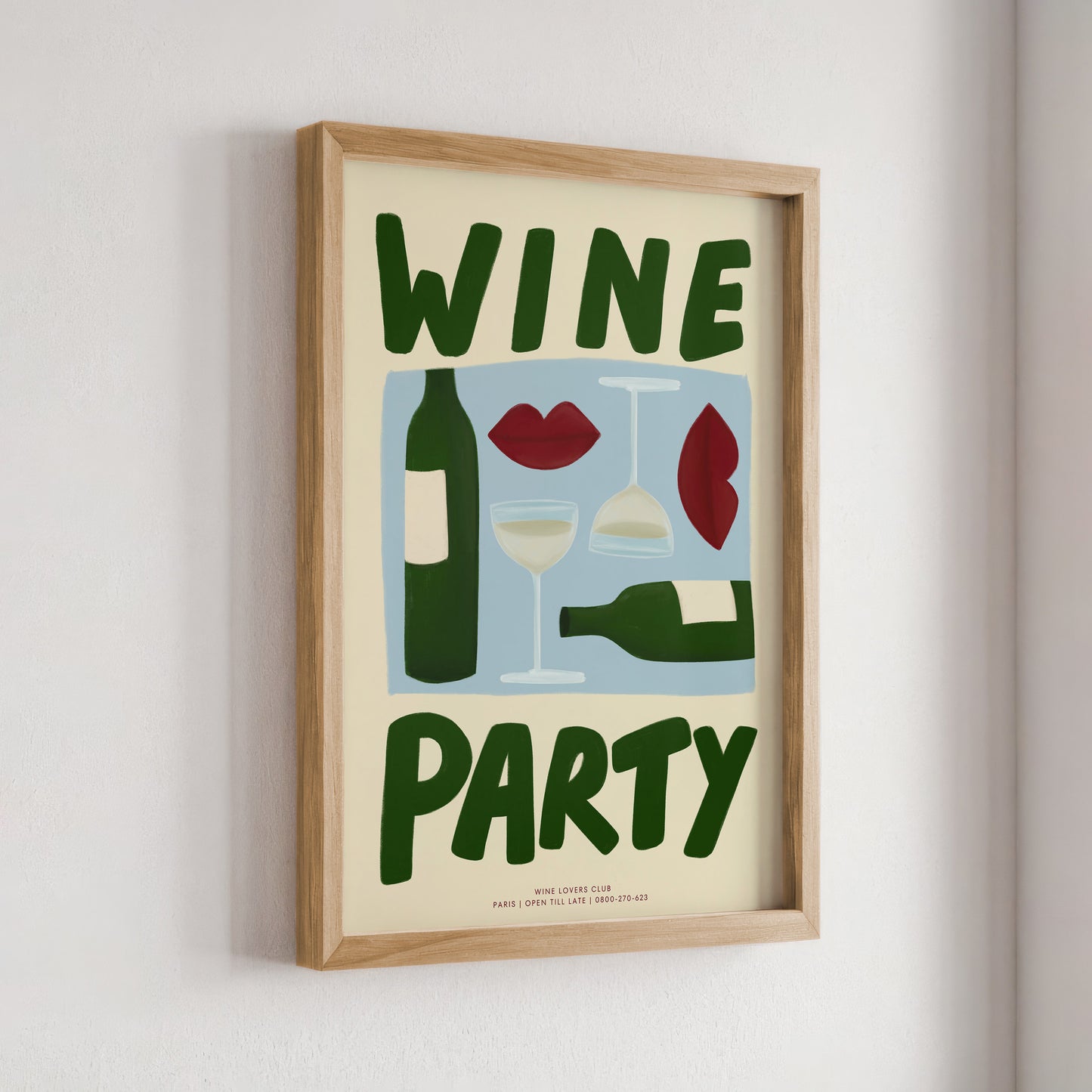 Wine Party - Cream Background
