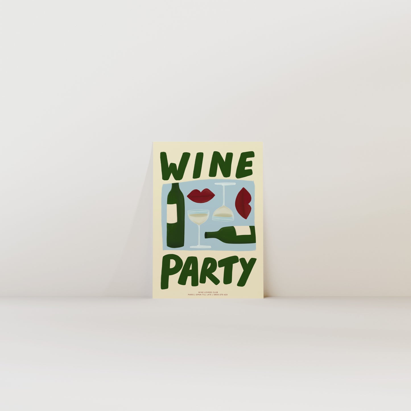 Wine Party - Cream Background