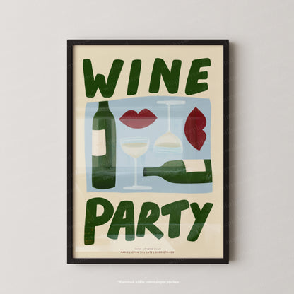 Wine Party - Cream Background