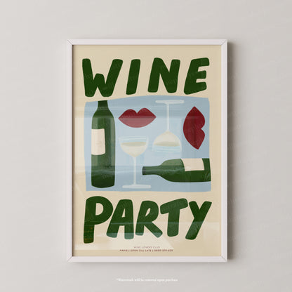 Wine Party - Cream Background