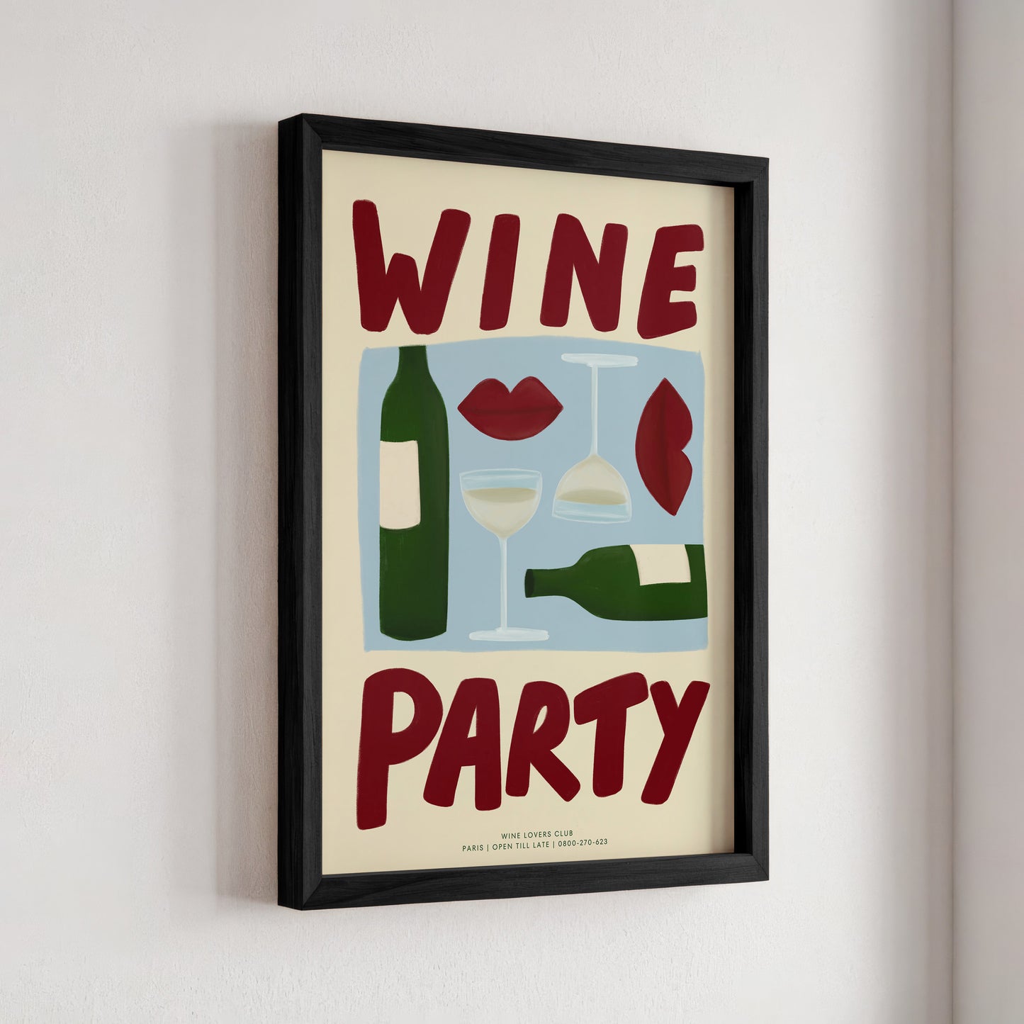 Wine Party - Cream Background