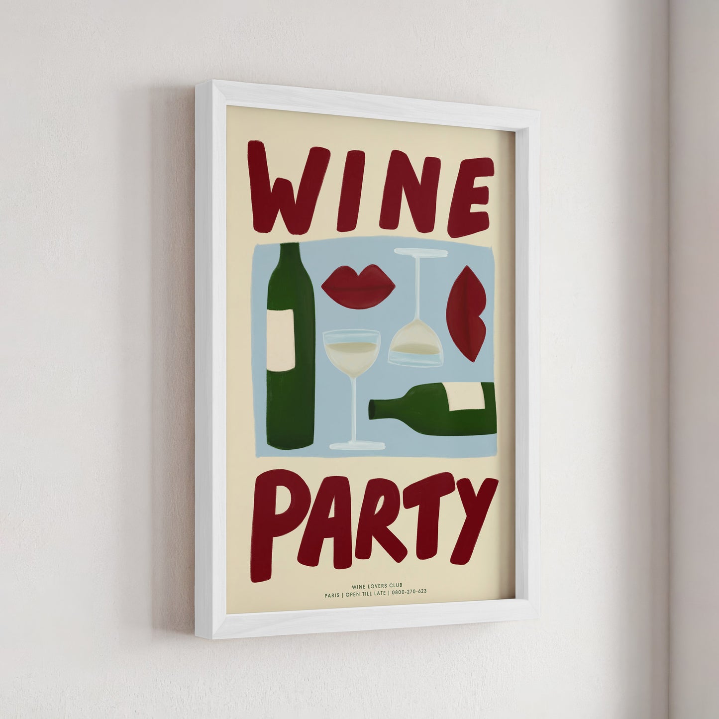 Wine Party - Cream Background