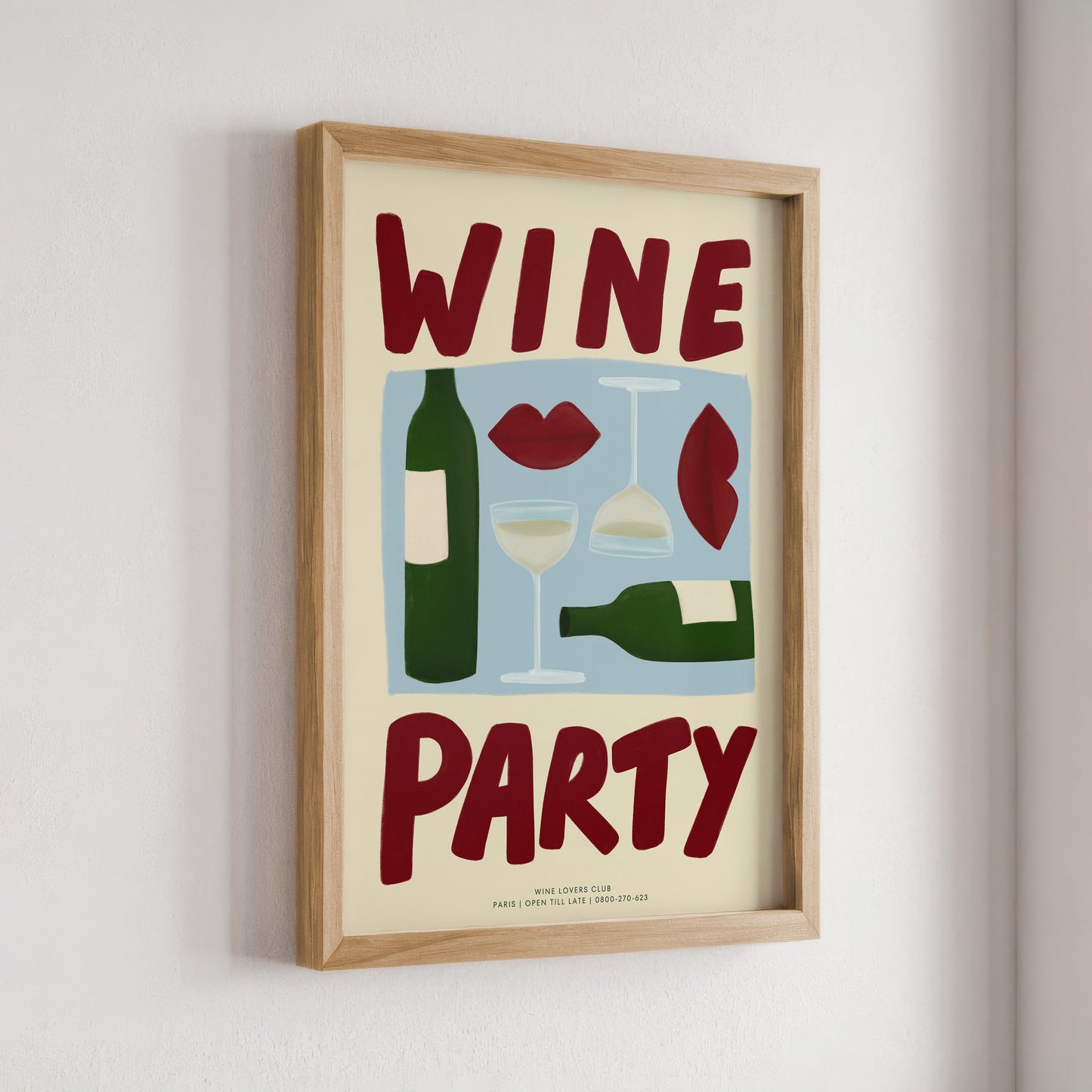 Wine Party - Cream Background