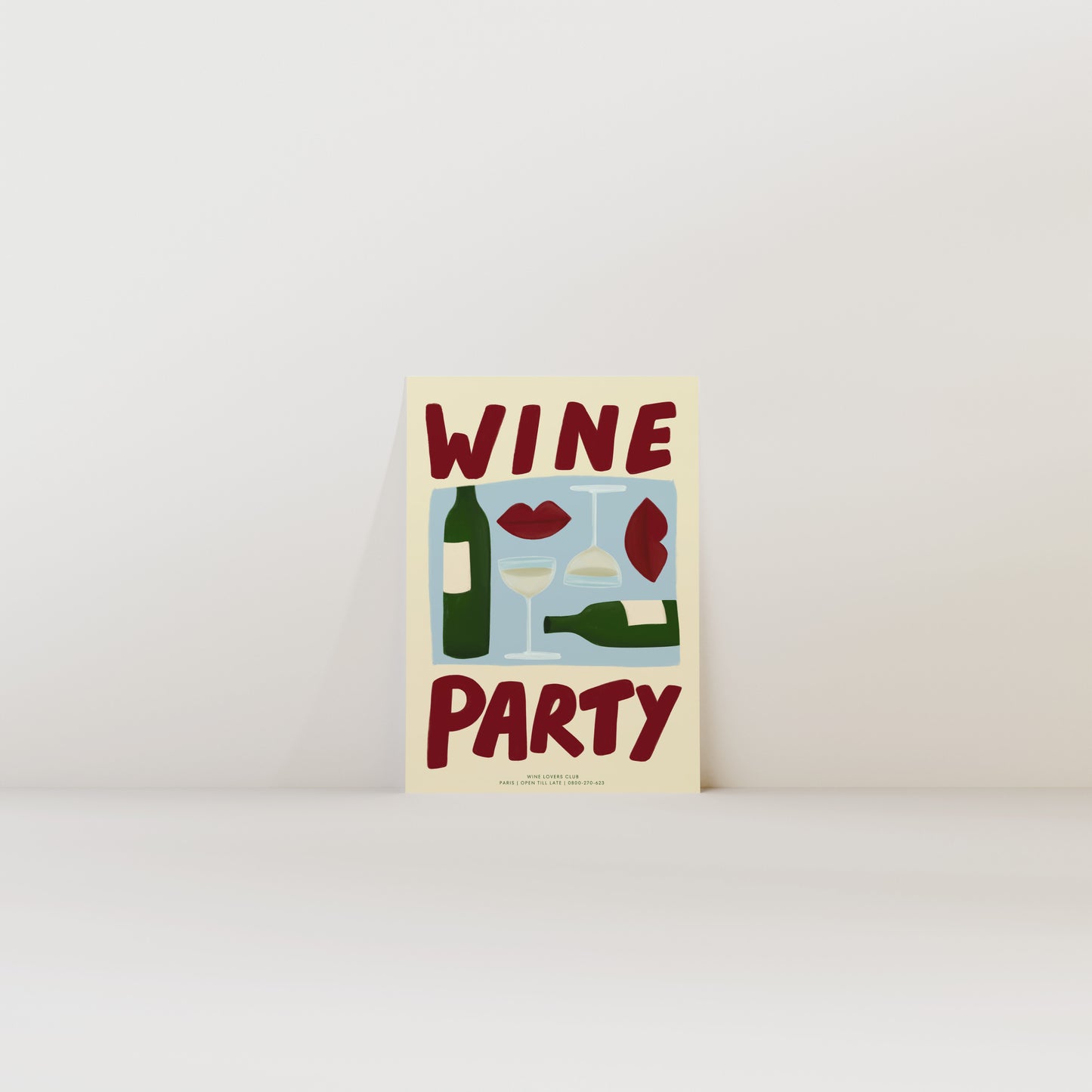 Wine Party - Cream Background
