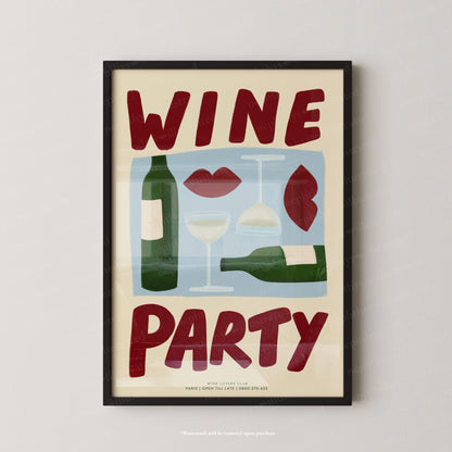 Wine Party - Cream Background