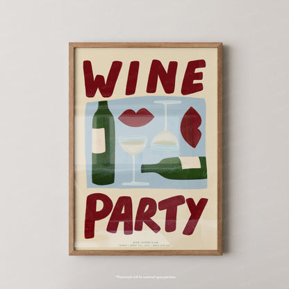 Wine Party - Cream Background