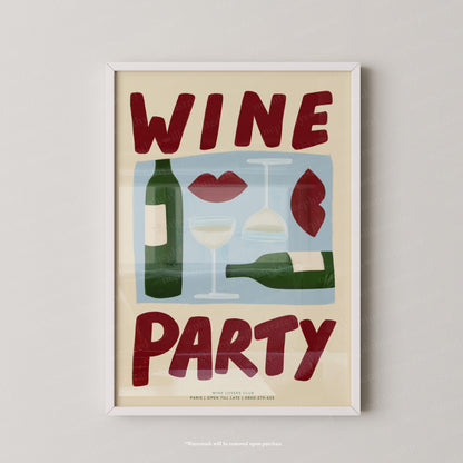Wine Party - Cream Background