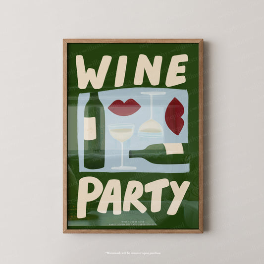 Wine Party - Colourful Background