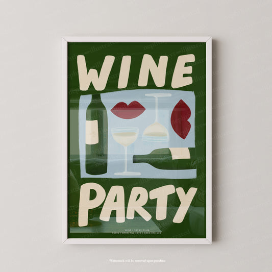 Wine Party - Colourful Background