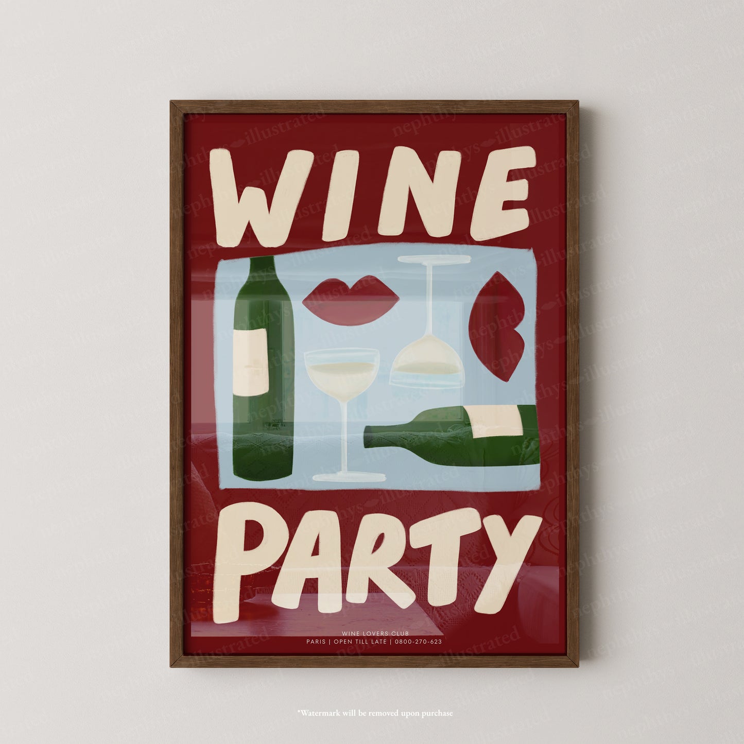 Wine Party - Colourful Background