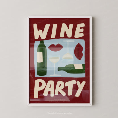 Wine Party - Colourful Background