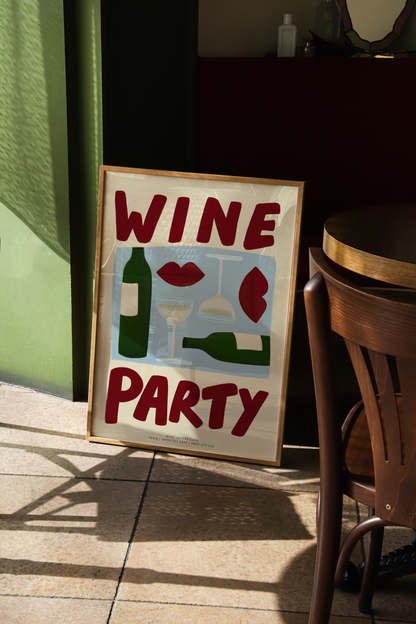 Wine Party - Cream Background