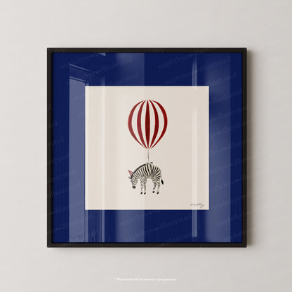 Zebra Balloon Personalised