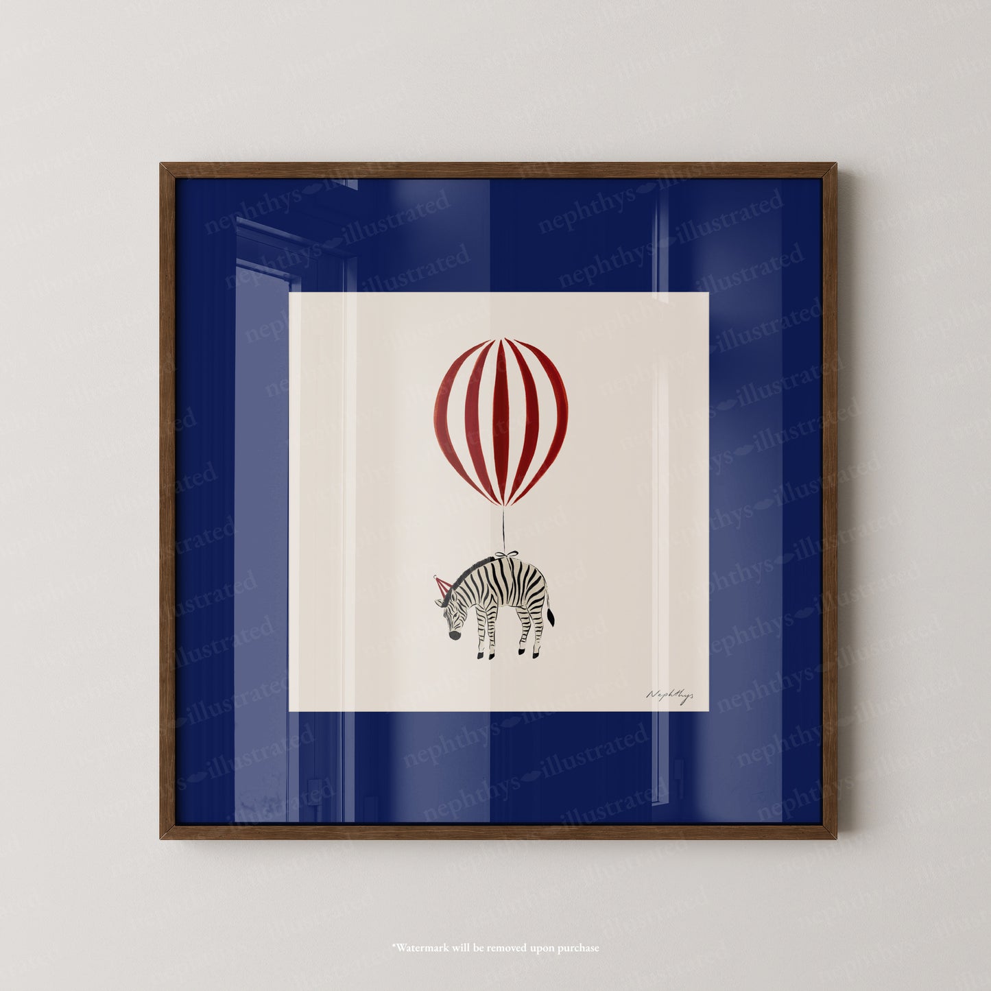 Zebra Balloon Personalised