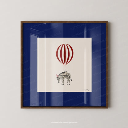 Zebra Balloon Personalised