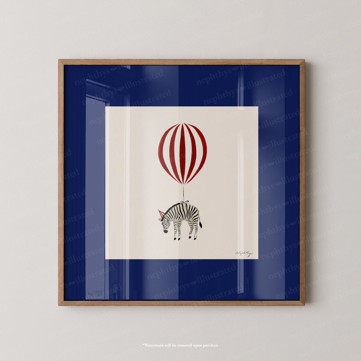 Zebra Balloon Personalised