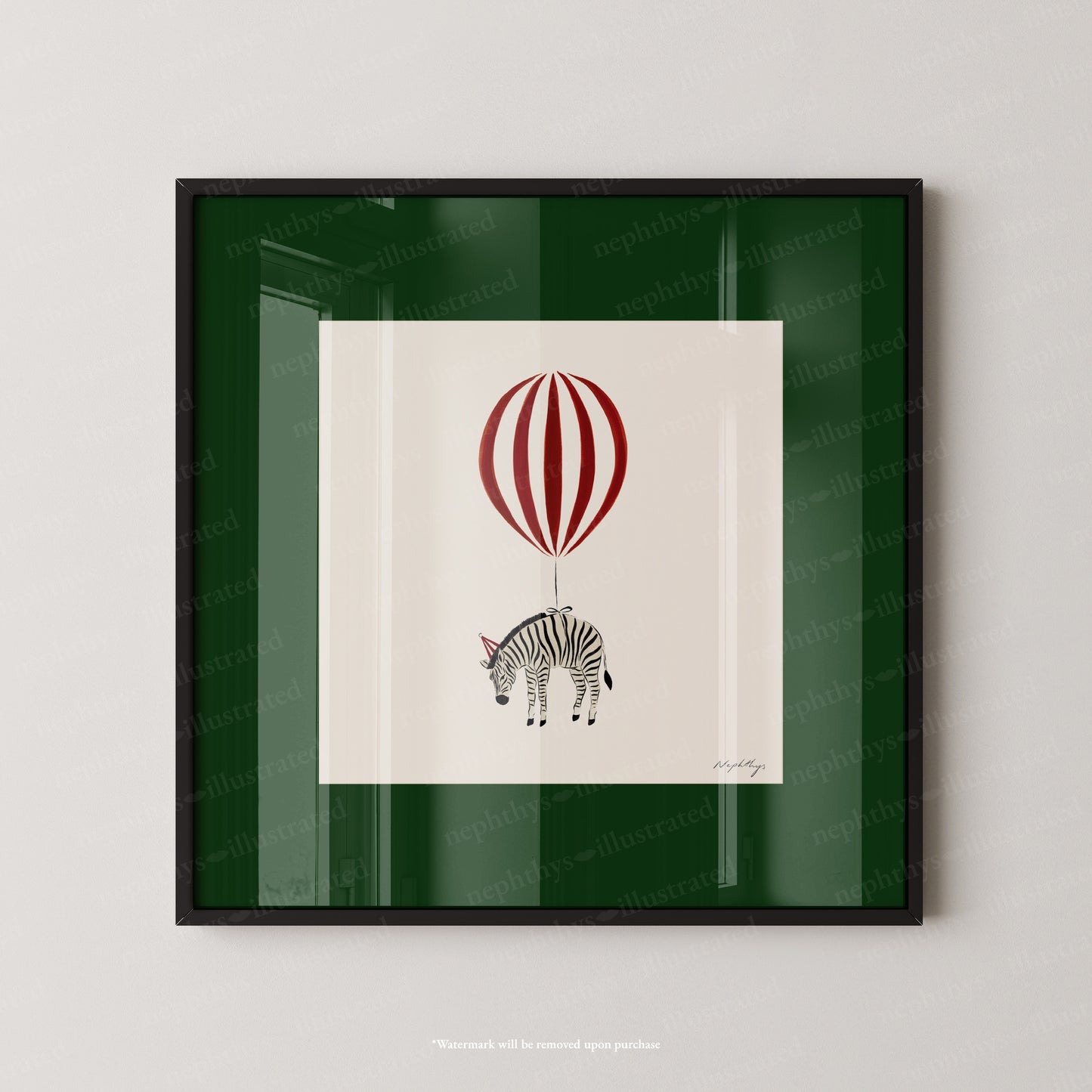 Zebra Balloon Personalised