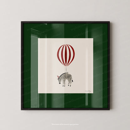 Zebra Balloon Personalised