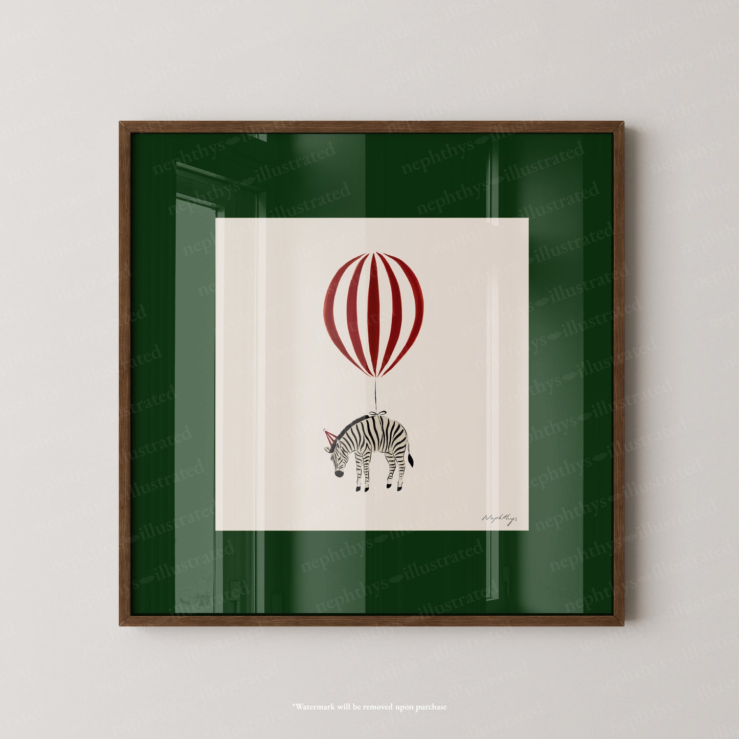 Zebra Balloon Personalised